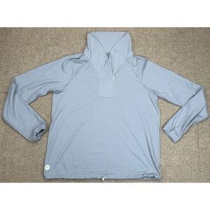 Coho USA Women's Lightweight‎ Gray 1/4 Zip Long Sleeve Pullover Size M